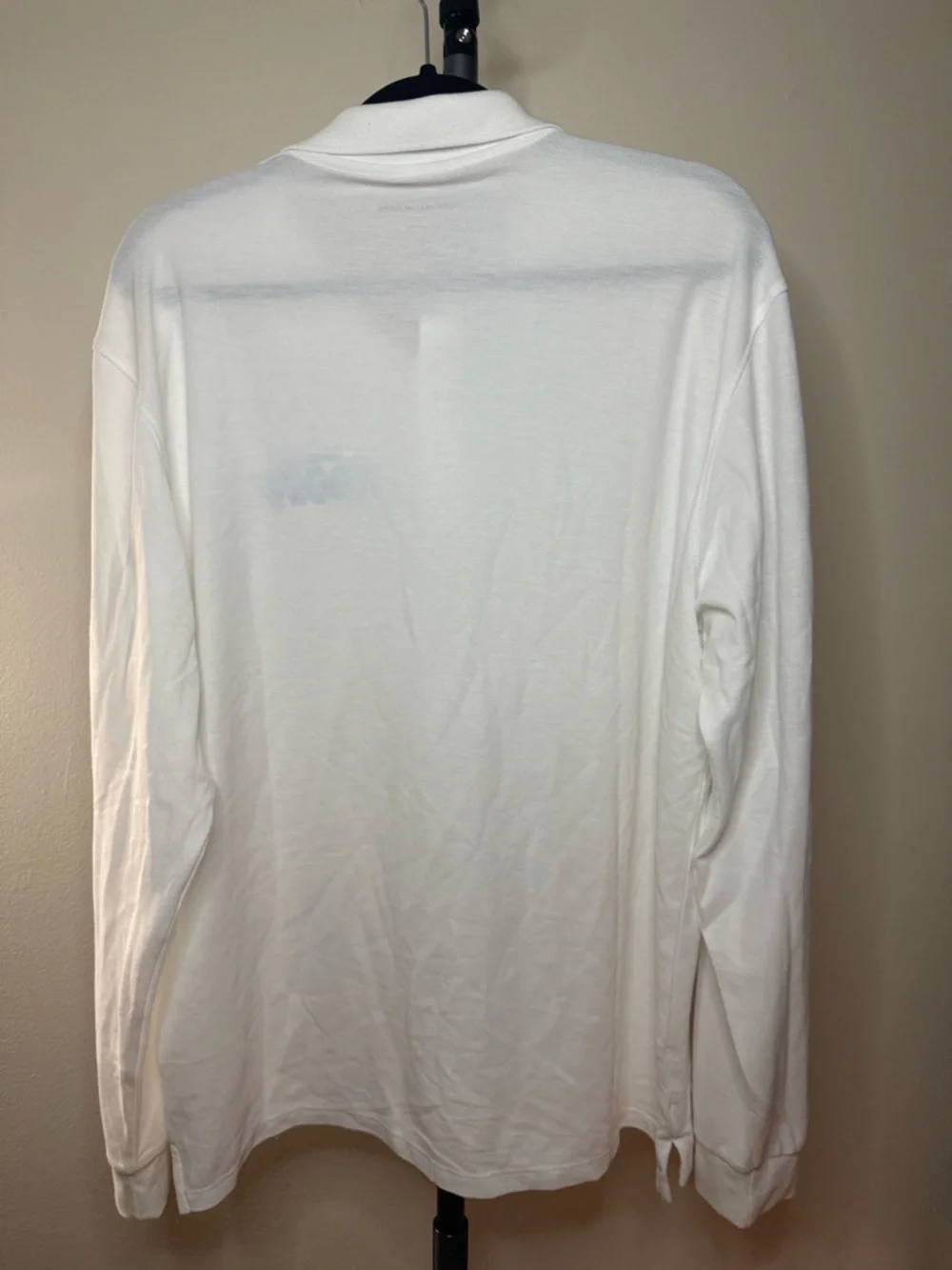 Port Authority White Long-Sleeve Polo with Blue DMV Logo - Classic Workwear